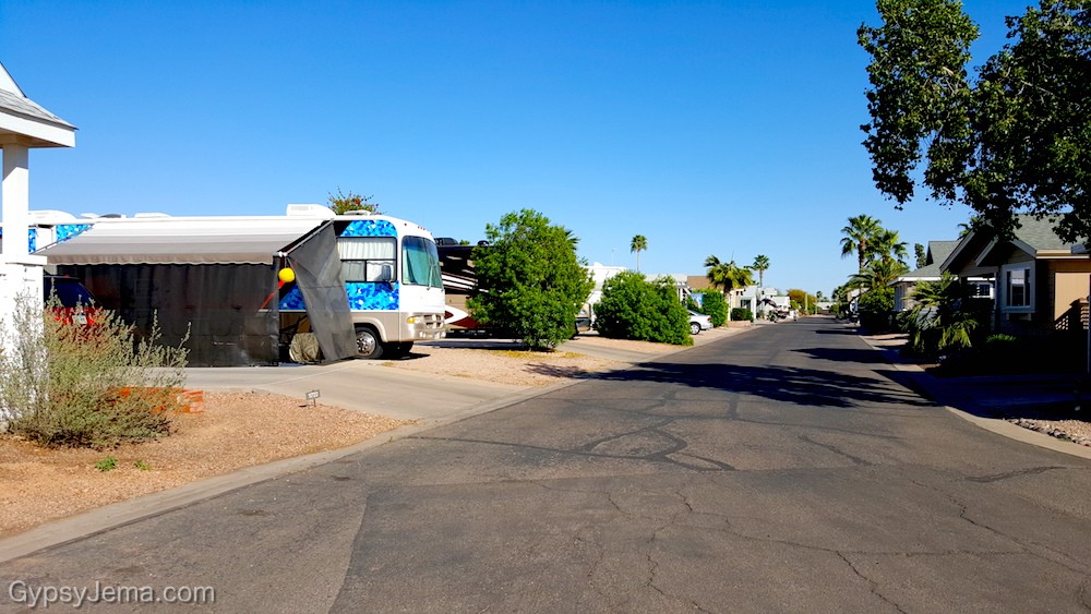 RV site at Monte Vista Resort in Mesa, Arizona Gypsy Jema